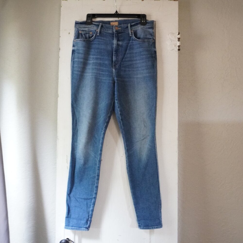 MOTHER Skinny Jeans - Medium Blue Wash